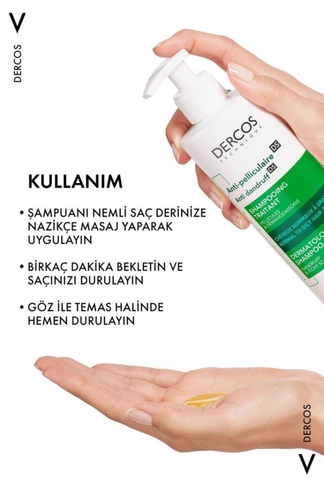 Vichy Dercos Anti-Dandruff Şampuan Normal ve Yağlı Saçlar 75 ml
