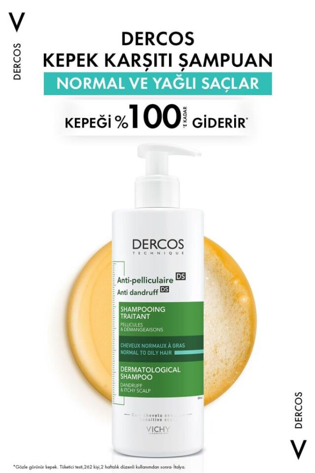 Vichy Dercos Anti-Dandruff Şampuan Normal ve Yağlı Saçlar 75 ml