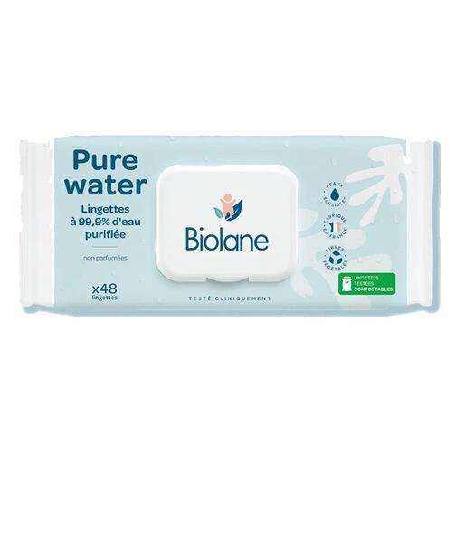 Biolane Pure Water Wipes 48 Wipes