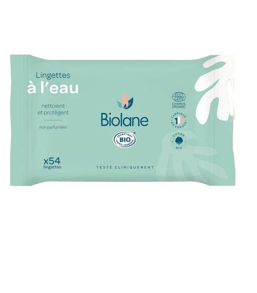 Biolane Organic Water-Based Wipes 54 Mendil
