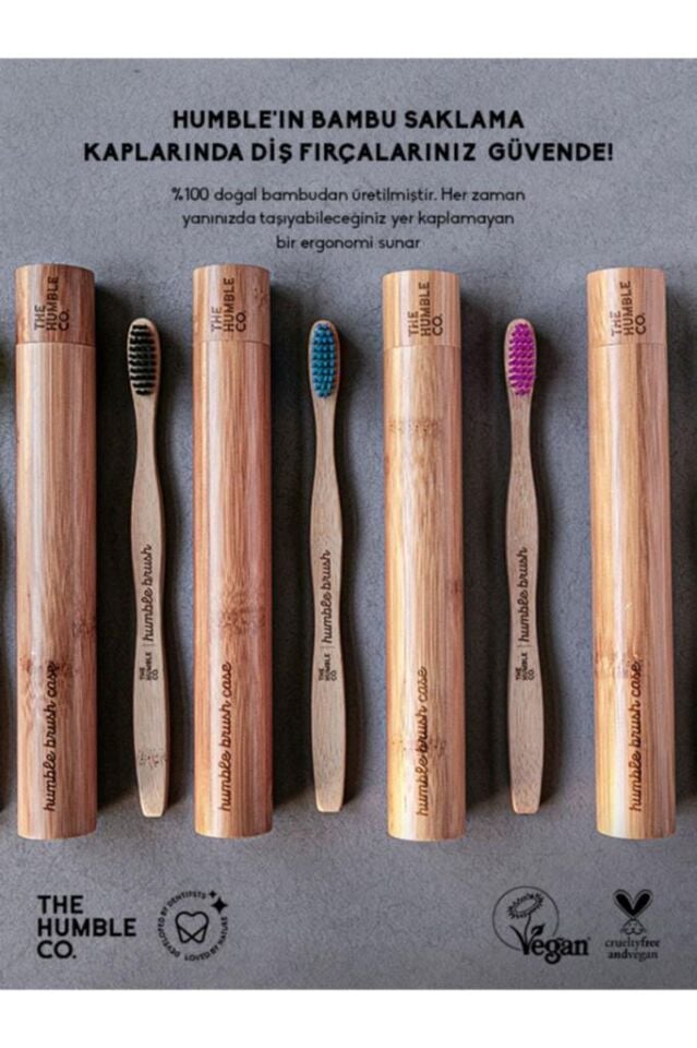 The Humble Co Brush Bambu Diş Fırçası Saklama Kabı
