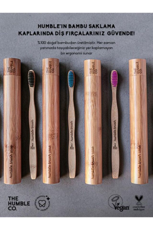 The Humble Co Brush Bambu Diş Fırçası Saklama Kabı