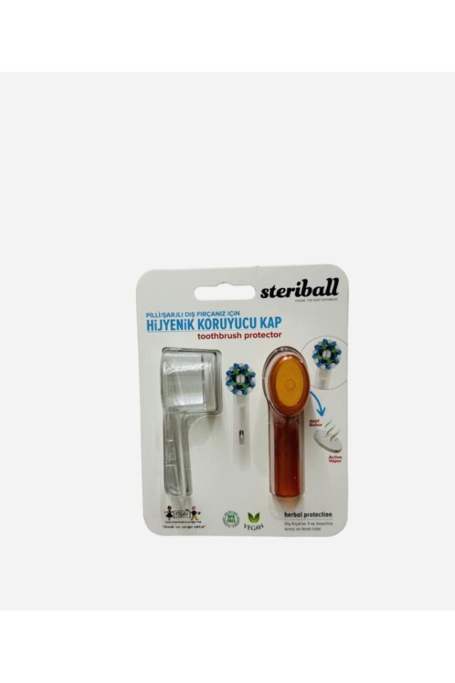 Steriball Toothbrush Storage Case 2-Pack - Black/Orange