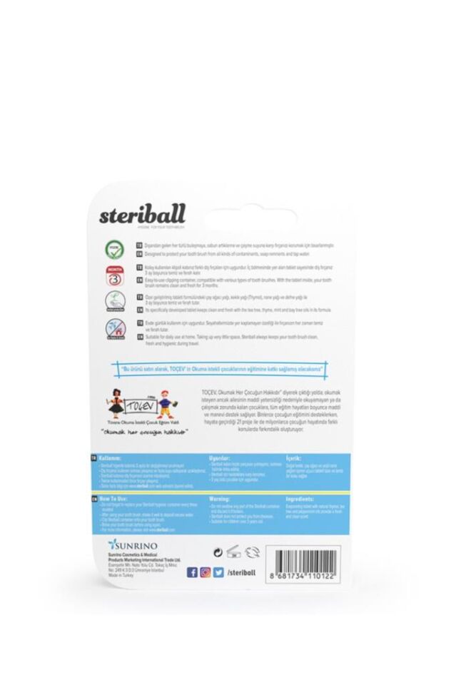 Steriball Diş Fırçası Koruma Kabı - Kız