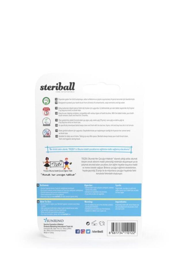 Steriball Diş Fırçası Koruma Kabı - Kız