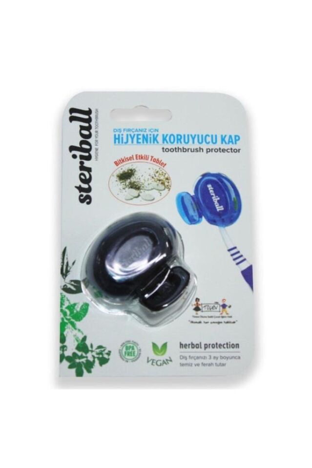 Steriball Adult Toothbrush Protective Case Black