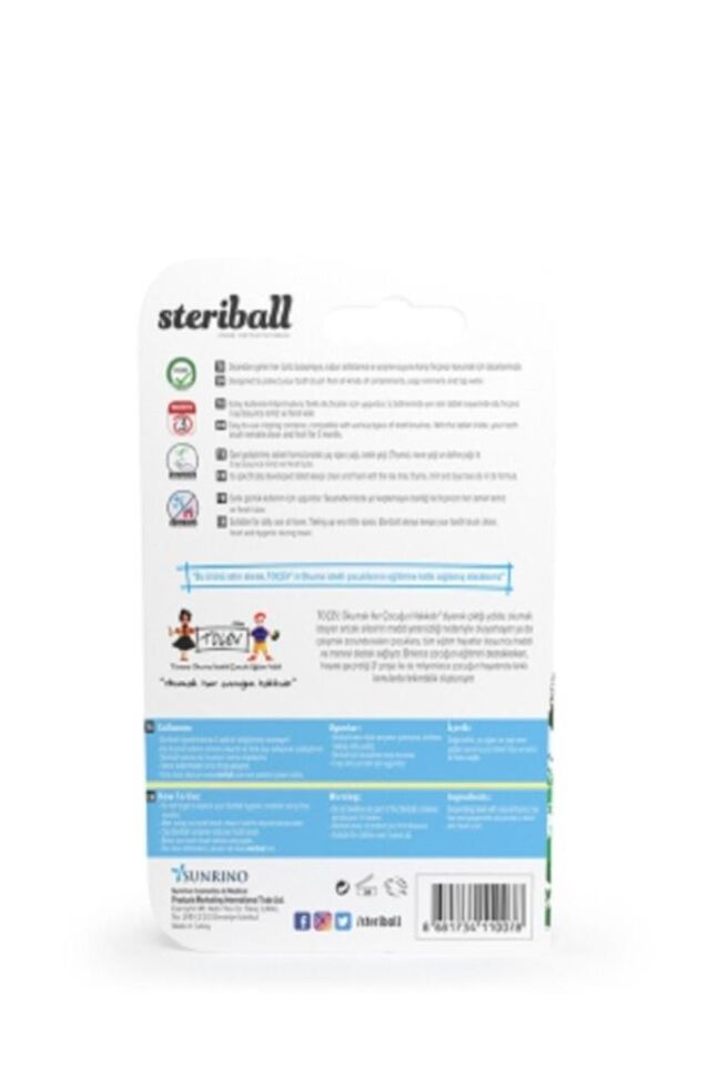 Steriball Diş Fırçası Koruyucu Hijyenik Kap Mor