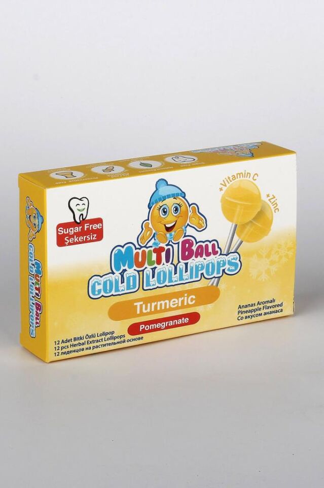 Multiball Cold Lollipops Turmeric 12 Lozenges