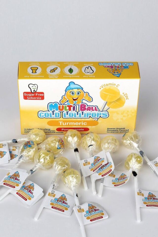 Multiball Cold Lollipops Turmeric 12 Pastil