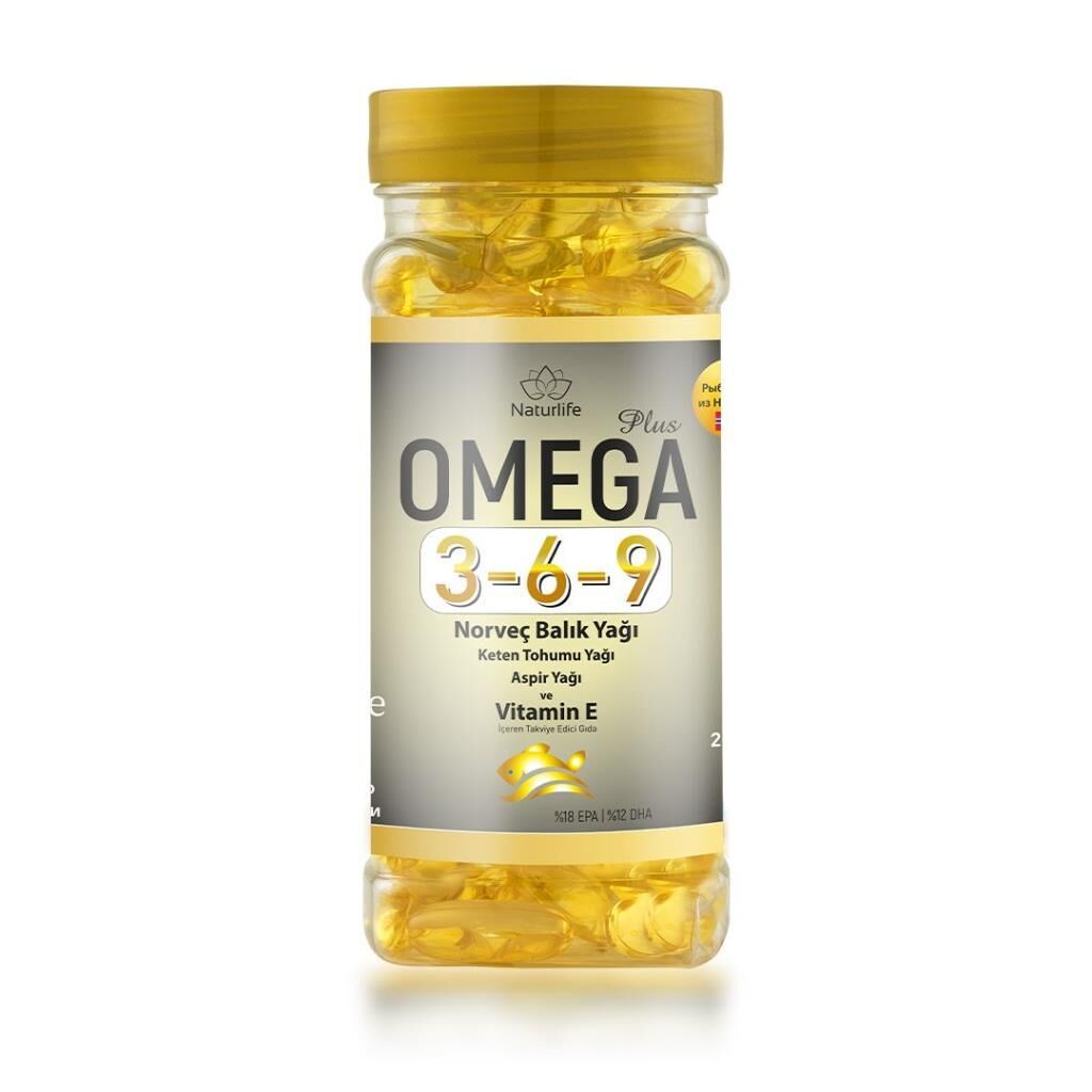 Naturlife Omega 3 6 9 Norveç Balık Yağı 200 Kapsül