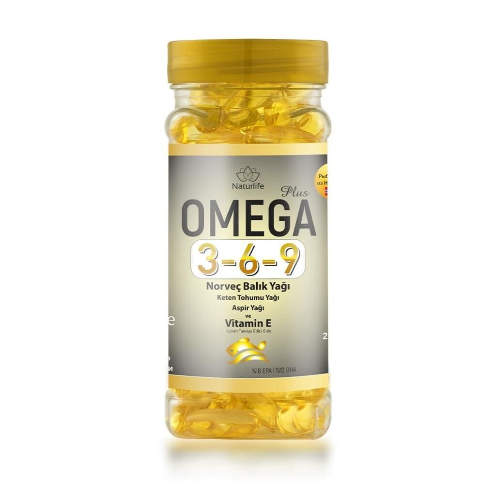 Naturlife Omega 3 6 9 Norveç Balık Yağı 200 Kapsül