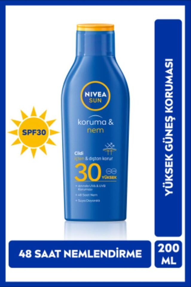 Nivea Sun Koruma ve Nem Güneş Sütü Spf 30 200 ml