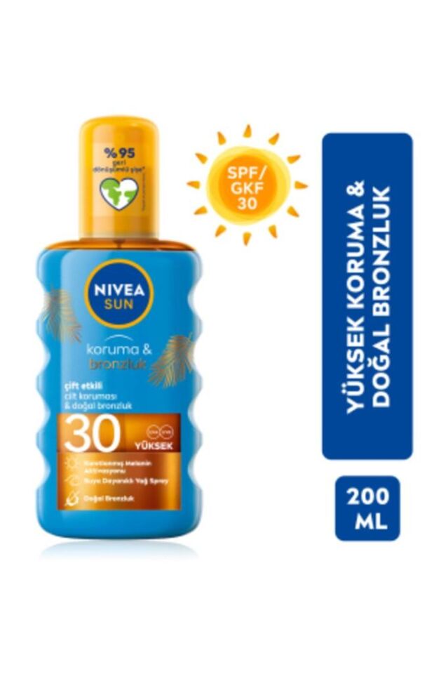 Nivea Sun Koruma ve Bronzluk Güneş Yağı Spf 30 200 ml