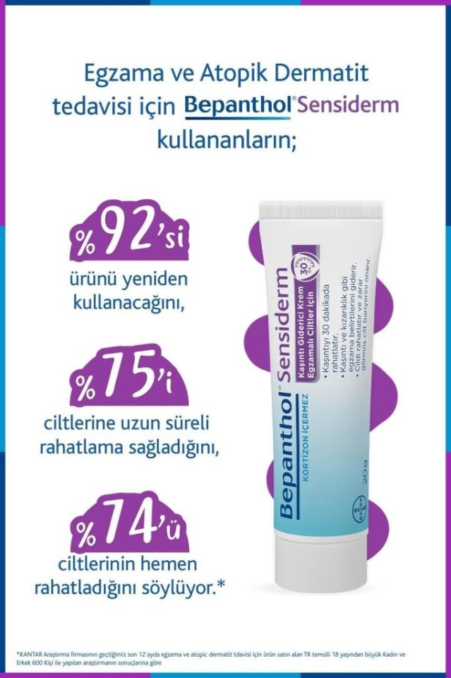 Bepanthol Sensiderm 20 gr Egzama ve Kaşıntı Kremi