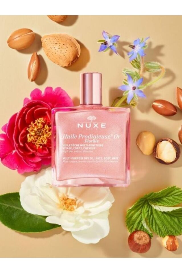 Nuxe Huile Prodigieuse Or Pembe Parıltılı Çiçeksi Çok Amaçlı Kuru Yağ 50 ml