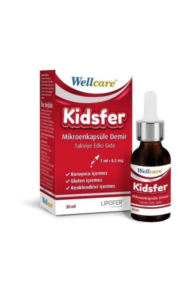 Wellcare Kidsfer Mikroenkapsüle Demir Takviye Edici Gıda 30 ml
