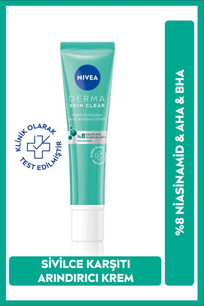 Nivea Derma Skin Clear Gece Arındırıcı Krem 40 ml