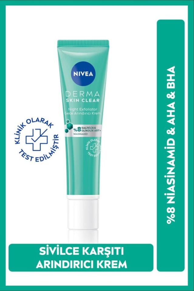 Nivea Derma Skin Clear Gece Arındırıcı Krem 40 ml