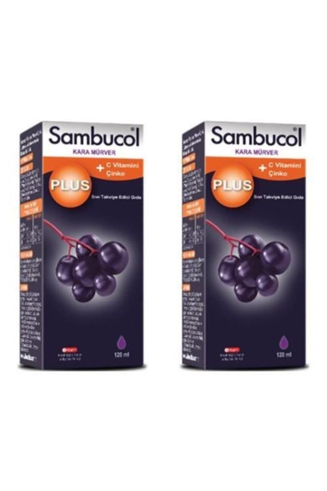 Plus Kara Mürver Özütü + C Vitamini & Çinko 120 Ml 2 Adet
