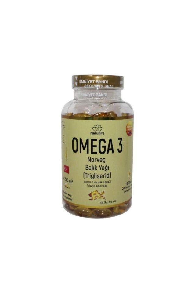 Naturlife Omega 3 Norveç Balık Yağı 200 Kapsül