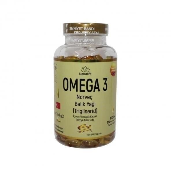 Naturlife Omega 3 Norveç Balık Yağı 200 Kapsül