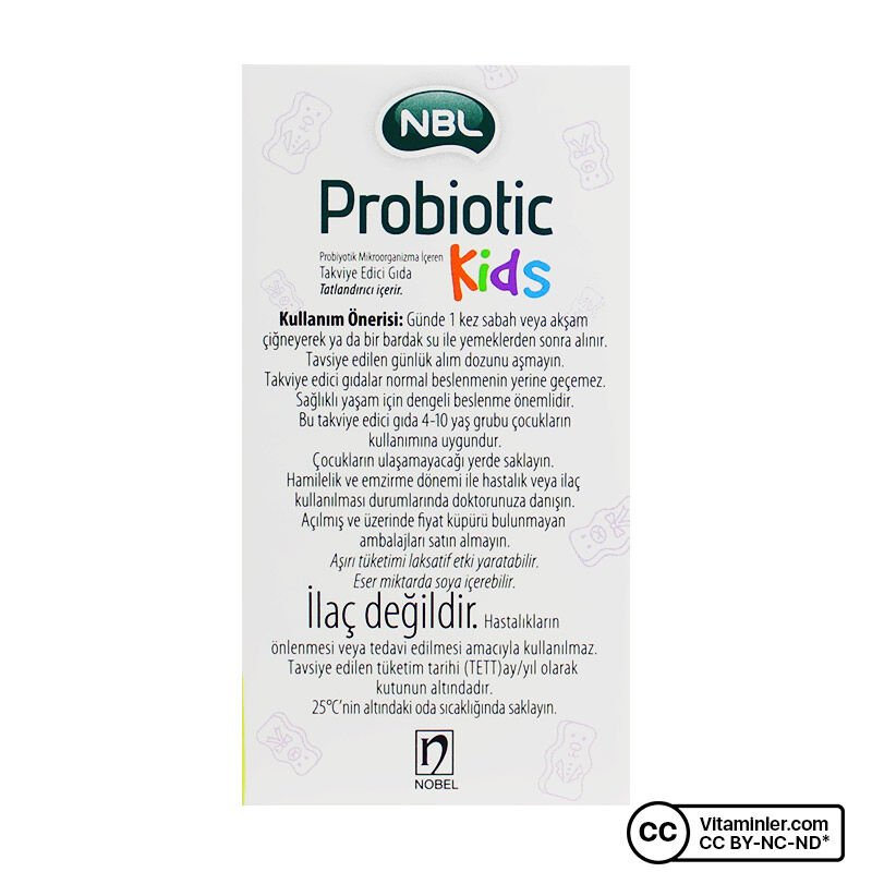 NBL Probiotic Kids 30 Çiğneme Tablet