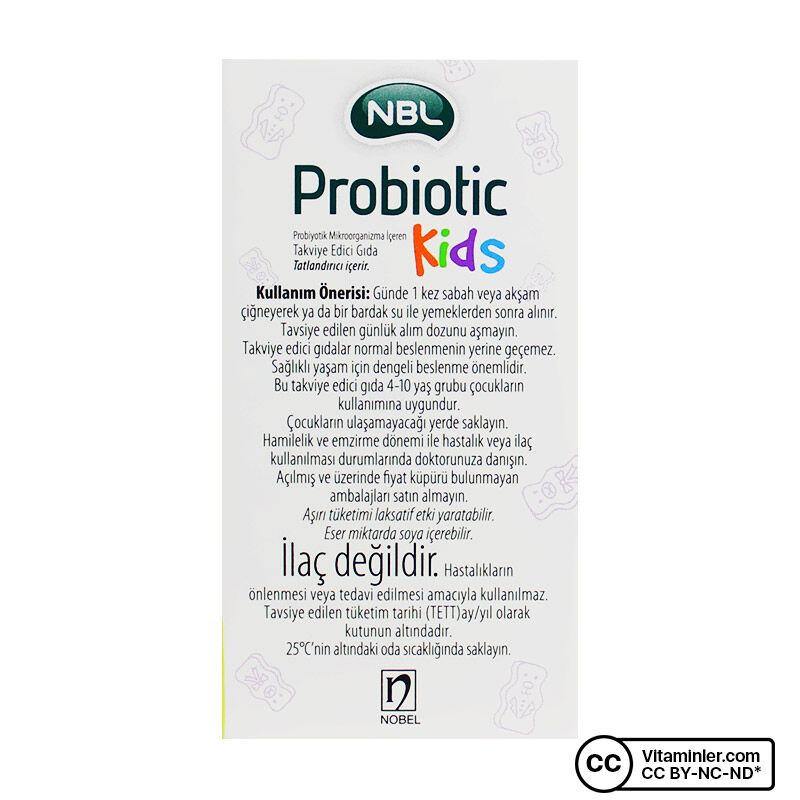 NBL Probiotic Kids 30 Çiğneme Tablet