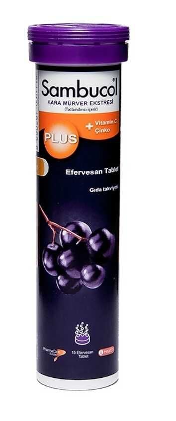 Sambucol Plus Black Elderberry Effervescent 15 Tablets