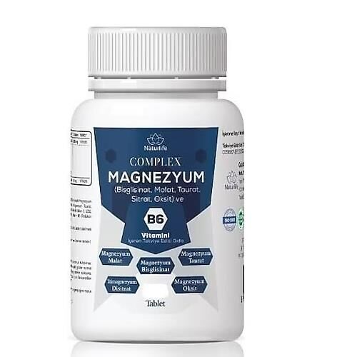 Naturlife Magnesium Complex B6 Vitamin 60 Tablets