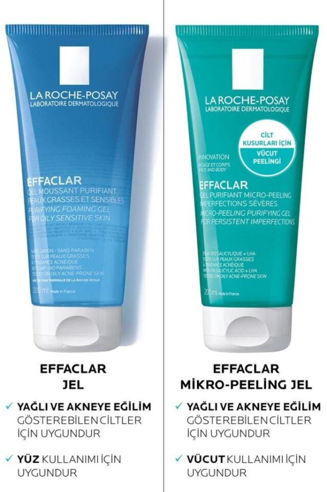 La Roche Posay Effaclar Mikro Peeling Jel Yüz ve Vücut 200 ml