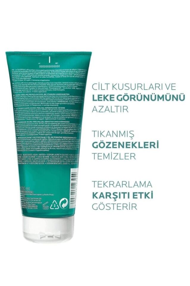 La Roche Posay Effaclar Mikro Peeling Jel Yüz ve Vücut 200 ml