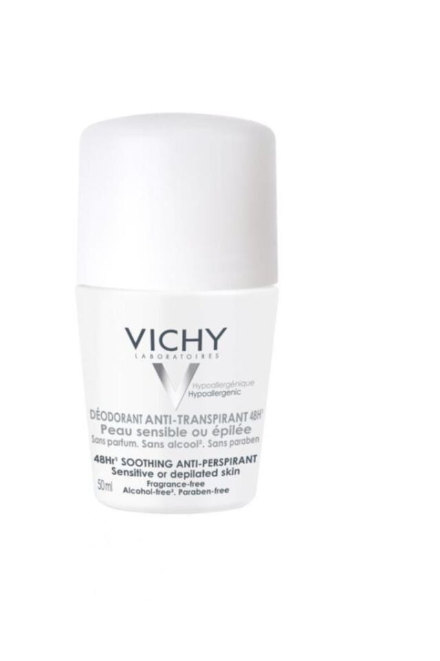 Vichy Deodorant Hassas ve Epilasyon Yapılmış Ciltler için 48 Saat Etkili Roll-On 50 ml