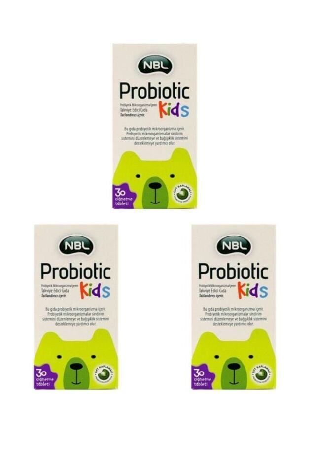 NBL Probiotic Kids 30 Çiğneme Tableti 3'lü