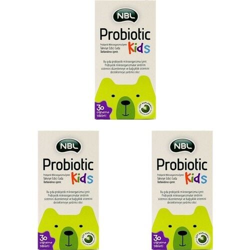 NBL Probiotic Kids 30 Çiğneme Tableti 3'lü
