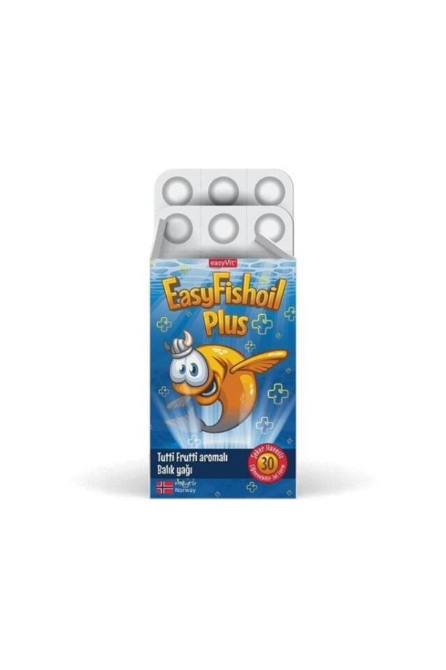 EasyFishoil Plus Balık Yağı Tutti Frutti Aromalı 30 Çiğnenebilir Jel