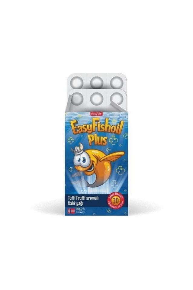 EasyFishoil Plus Balık Yağı Tutti Frutti Aromalı 30 Çiğnenebilir Jel