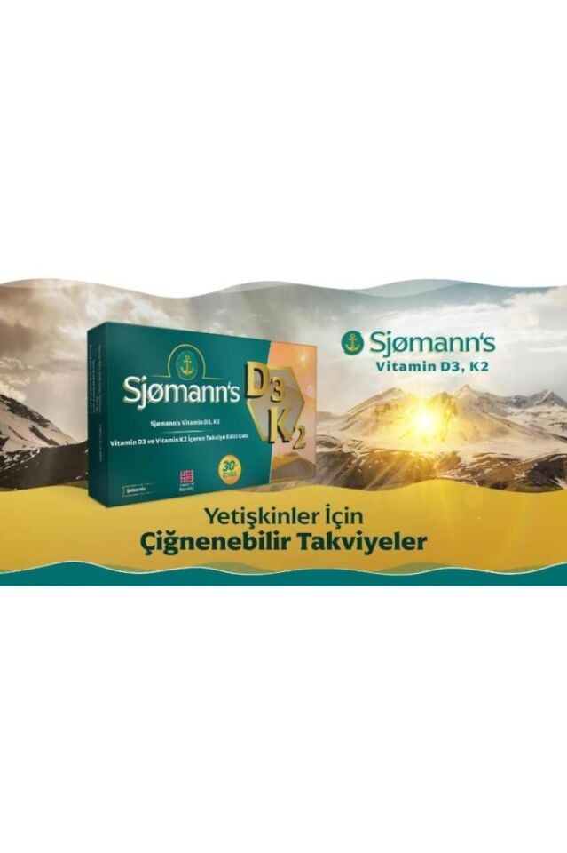 Sjomann's D3k2 Çiğnenebilir Jel 30 Tablet