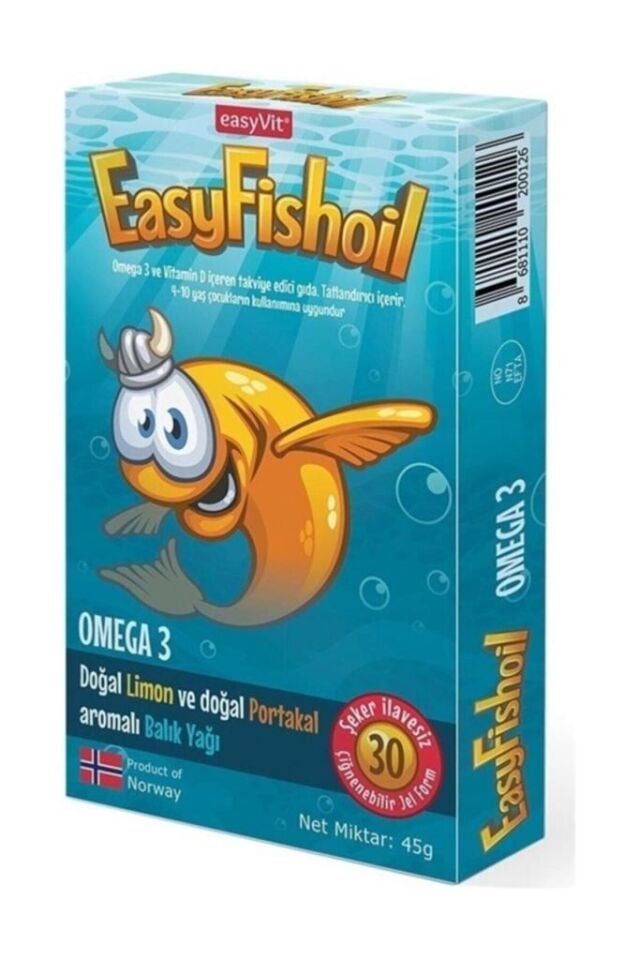 EasyFishoil Çiğnenebilir Jel 30 Tablet