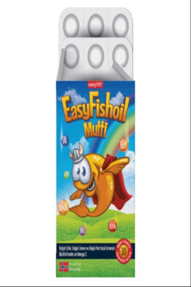 EasyVit Multi Omega 3 Multivitamin 30 Çiğnenebilir Jel Tablet