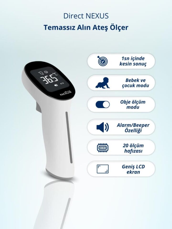 Direct Nexus Temassız Alından Tabanca Ateş Ölçer FT-100B