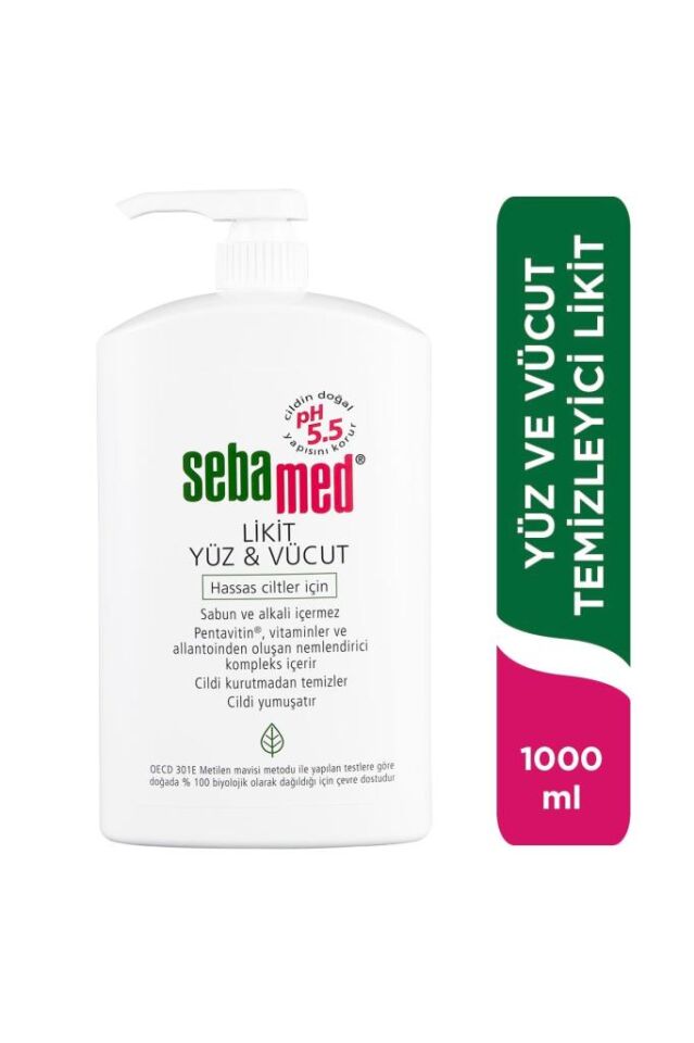 Sebamed Likit Liquid Face & Body Wash 1000 ml