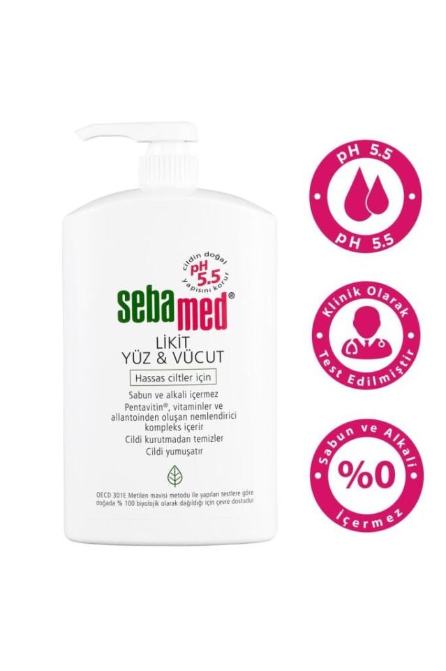 Sebamed Likit Liquid Face & Body Wash 1000 ml