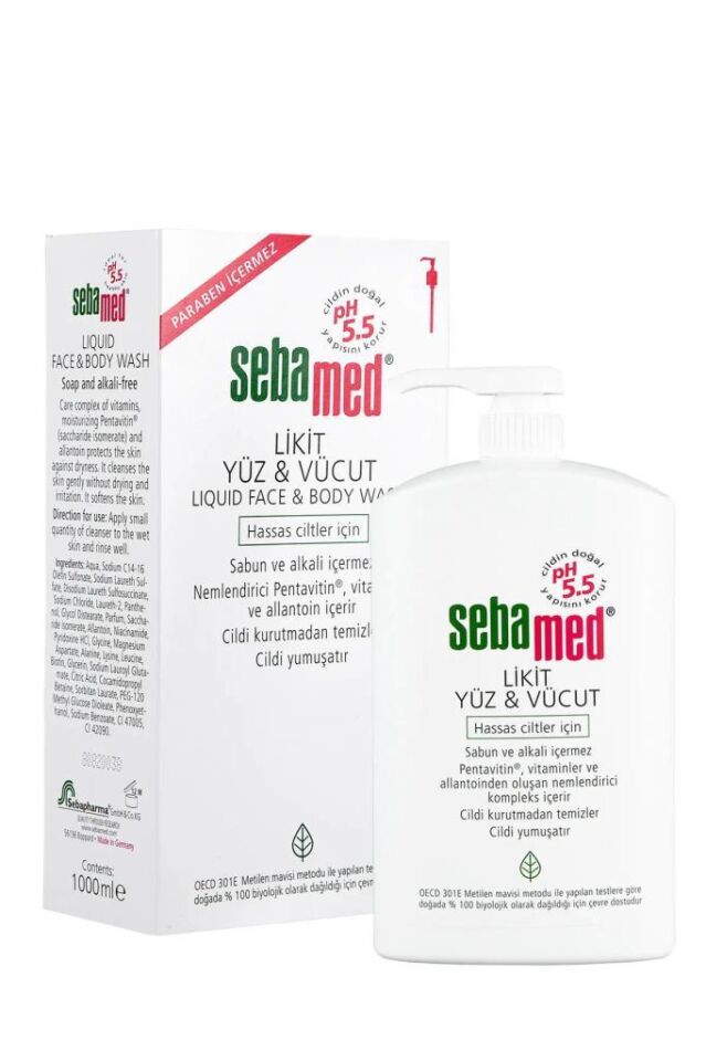 Sebamed Likit Liquid Face & Body Wash 1000 ml