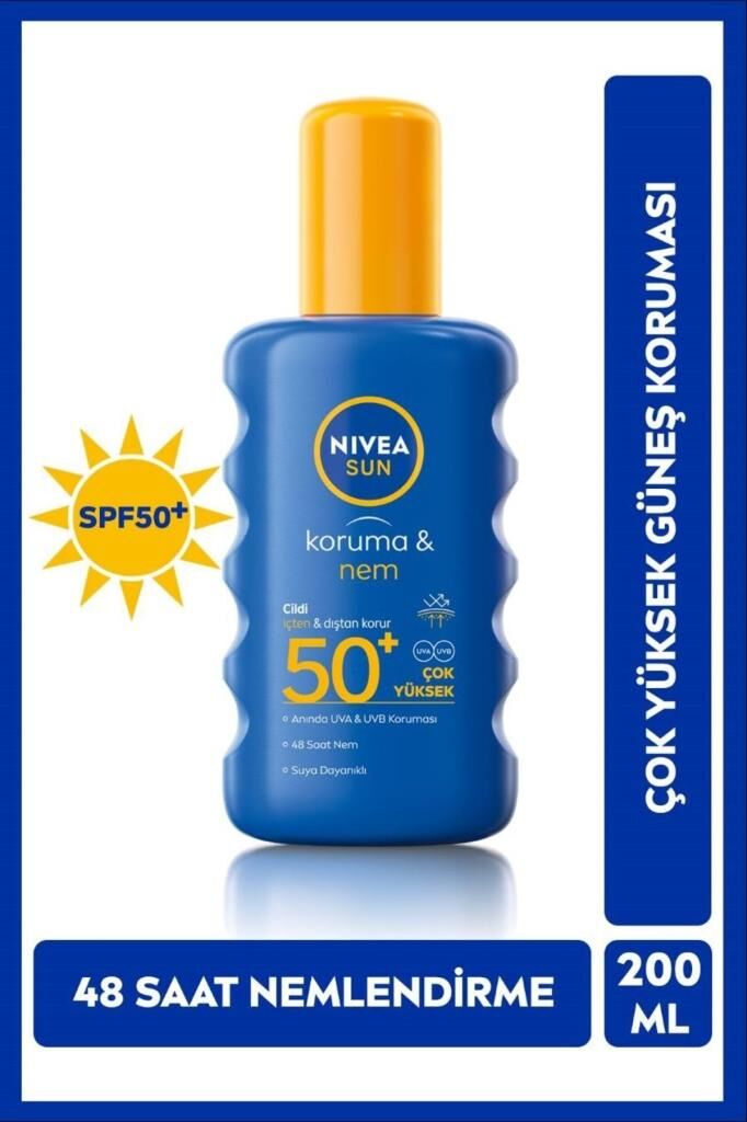 Nivea Sun Koruma ve Nem Spf 50 200 ml Güneş Spreyi