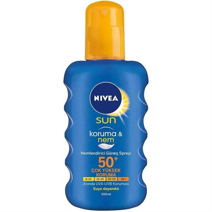 Nivea Sun Koruma ve Nem Spf 50 200 ml Güneş Spreyi