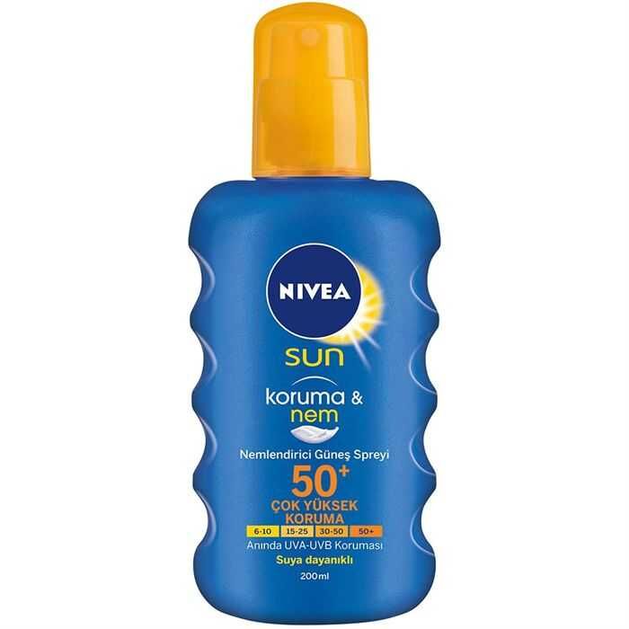 Nivea Sun Koruma ve Nem Spf 50 200 ml Güneş Spreyi
