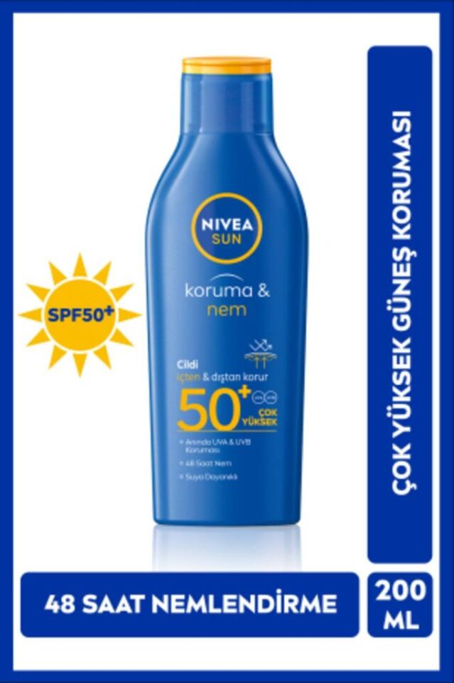 Nivea Sun Koruma ve Nem Güneş Sütü Spf 50 200 ml