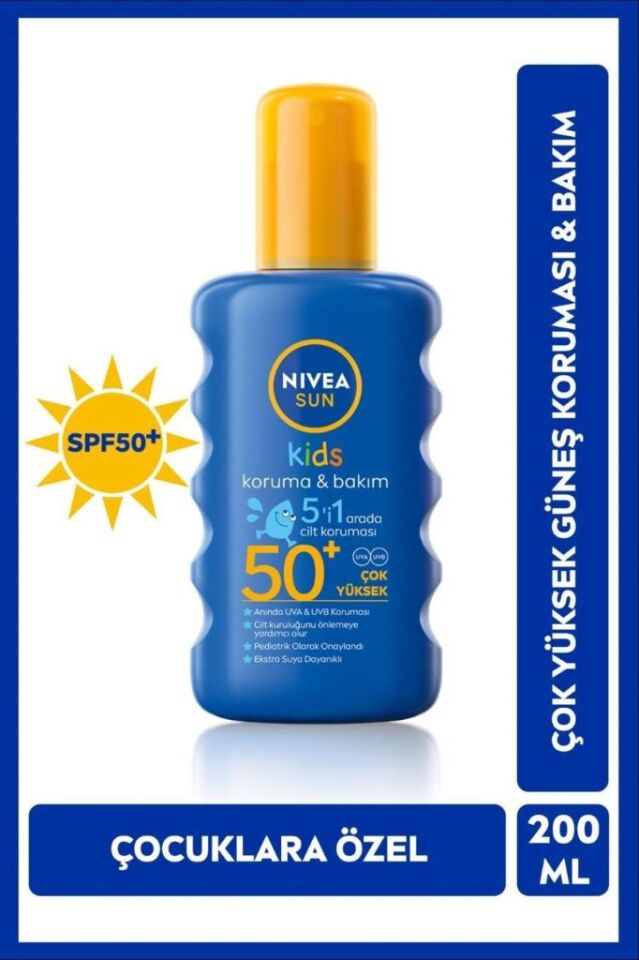 Nivea Sun F50 Renkli Kids Sprey 200 ml
