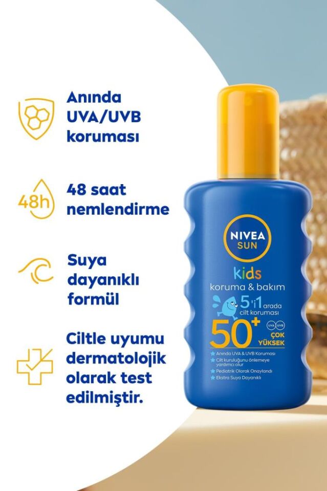 Nivea Sun F50 Renkli Kids Sprey 200 ml