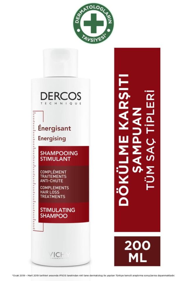 Vichy Dercos Energisant Saç Dökülmesine Karşı Şampuan 200 Ml